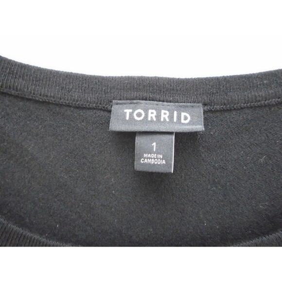 Torrid Knit Short Shift Sweater Dress Women Size 1X Striped 2656707 Short Sleeve - Picture 3 of 10